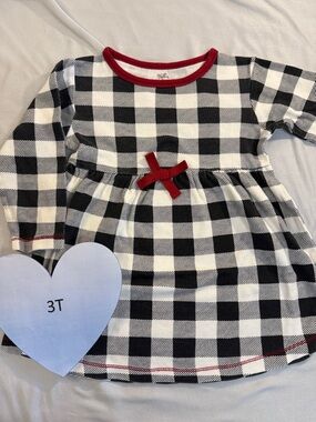 Touched by Nature - 3T long sleeve Organic Cotton Gingham Dress